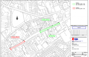 Map of Front Street for road repairs