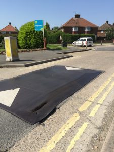 Kingsway Road hump before repair